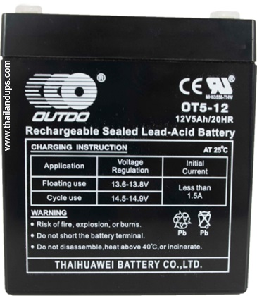 OUTDO  battery 12V5Ah